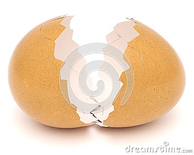 Broken Eggshell Stock Photo