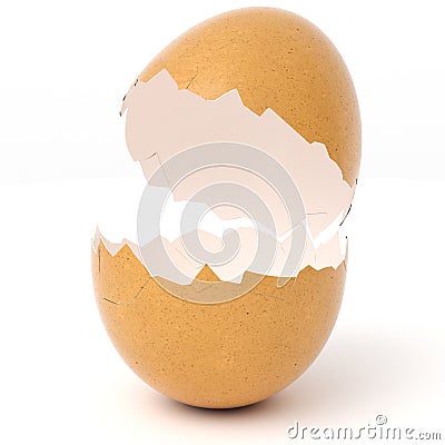 Broken Eggshell Stock Photo