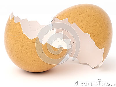 Broken Eggshell Stock Photo