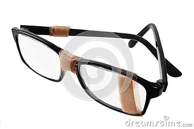 Broken Eye Glasses Stock Photo