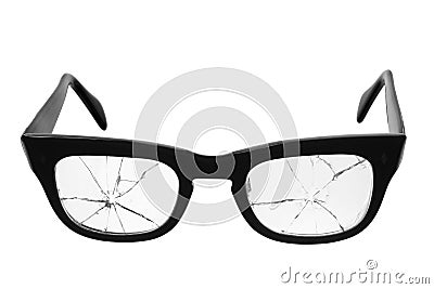 Broken Eyeglasses Stock Photo