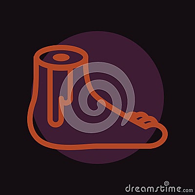 broken foot. Vector illustration decorative design Vector Illustration