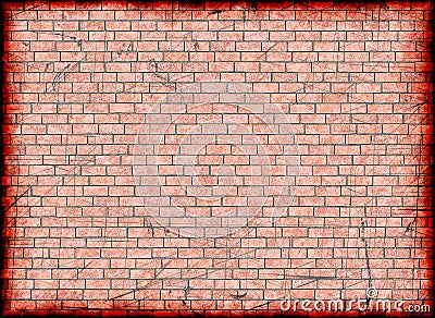 Broken frame of brick backgrounds Stock Photo