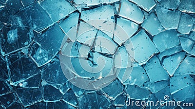Broken frosted window pane or front door glass background decorative realistic daylight design Stock Photo