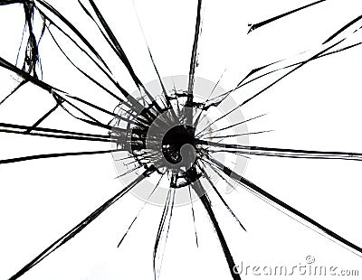 Broken glass Stock Photo