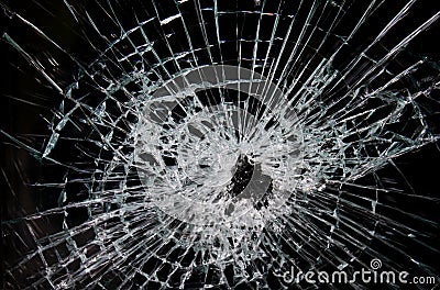 Broken glass Stock Photo