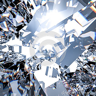 Broken glass background Stock Photo