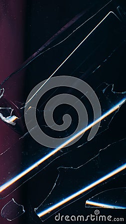 Broken glass damaged screen overlay background Stock Photo