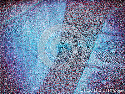 Broken glass with chromatic aberration texture background hd Stock Photo