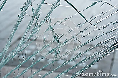 Broken glass texture Stock Photo