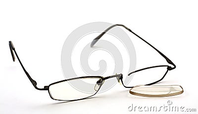 Broken glasses Stock Photo