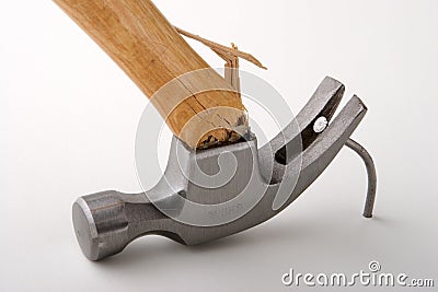 Broken hammer Stock Photo