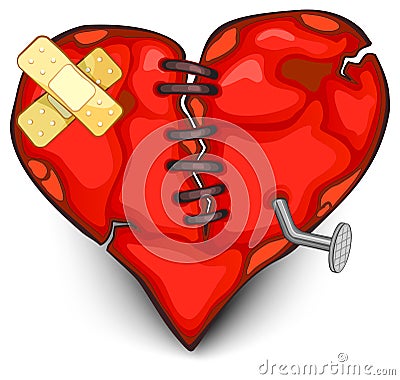 Broken heart Vector Illustration