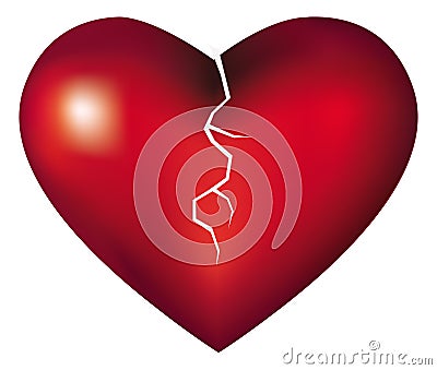 Broken heart Vector Illustration