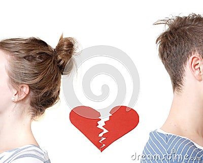 Broken heart Stock Photo