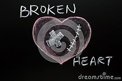 Broken heart Stock Photo