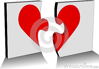 Broken heart Stock Photo