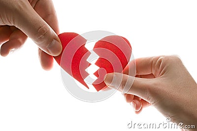 Broken heart Stock Photo