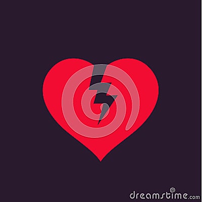 Broken heart, heartbreak vector illustration Vector Illustration