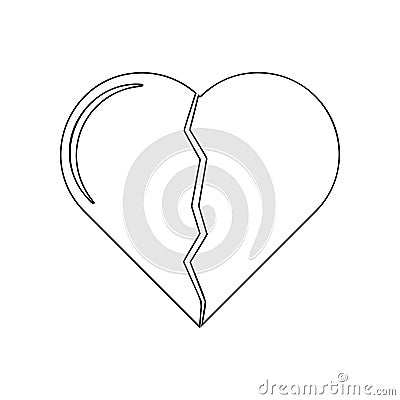 Broken heart icon. Element of Love for mobile concept and web apps icon. Outline, thin line icon for website design and Stock Photo