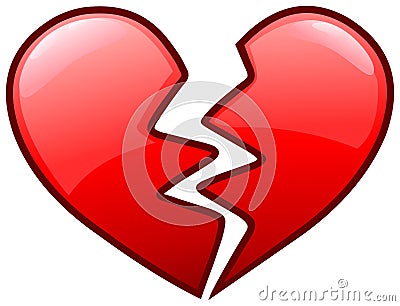 Broken heart icon Vector Illustration