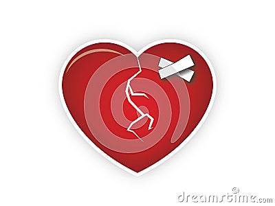 Broken heart Vector Illustration