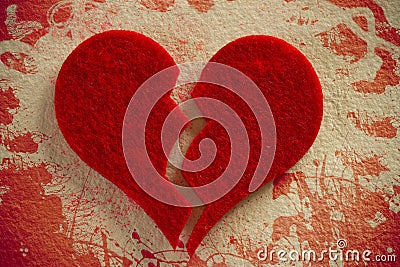 Broken heart Stock Photo