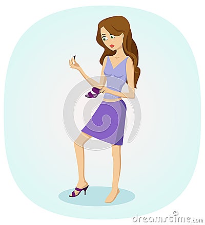 Broken heel Vector Illustration