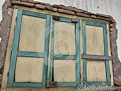 In homes with old windows it can be recommended for background Stock Photo