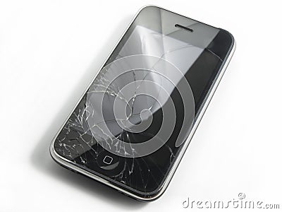 Broken iPhone Editorial Stock Photo