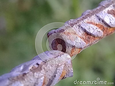 Broken iron rod Stock Photo