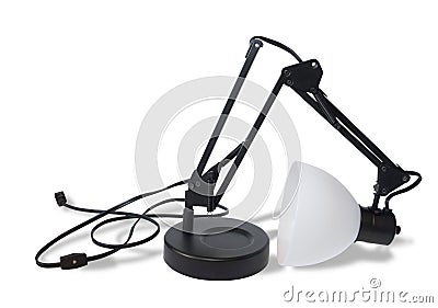 Broken Lamp (Clipping Path) Stock Photo