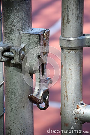 Broken latch Stock Photo