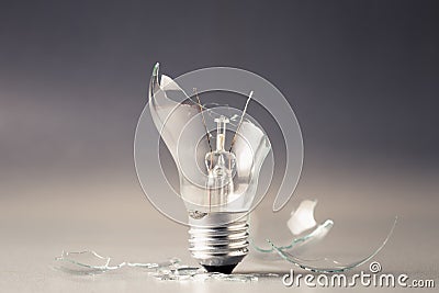 Broken Light Bulb Stock Photo
