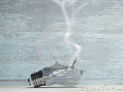 Broken light bulb Stock Photo