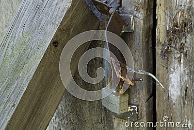 Broken lock Stock Photo