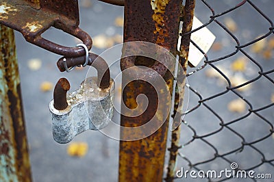 The broken lock Stock Photo