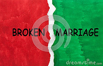 Broken Marriage Concept Stock Photo