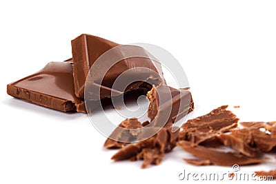 Broken milk chocolate Stock Photo