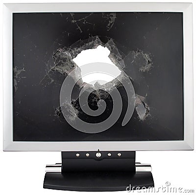 Broken Monitor Royalty Free Stock Photos - Image: 14245088