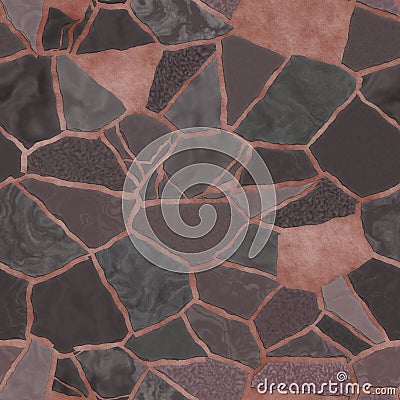 Broken mosaic background texture Cartoon Illustration