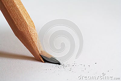 Broken Pencil Stock Photo