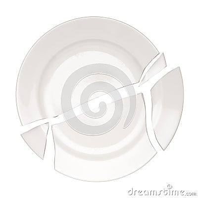 Broken plate Stock Photo