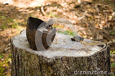 Broken Pottery Stock Photo