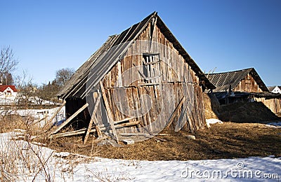 the broken shed stock image - image: 27809991