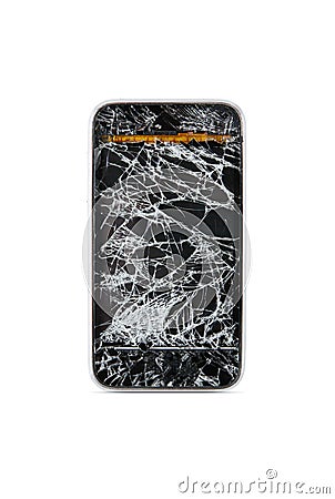 Broken smart phone Stock Photo