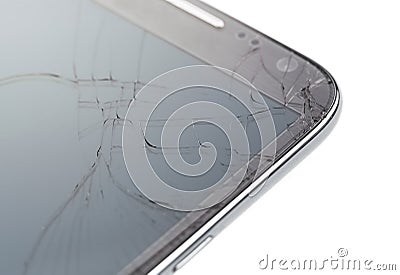 Broken smart phone Stock Photo