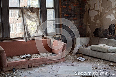 Broken sofas Stock Photo