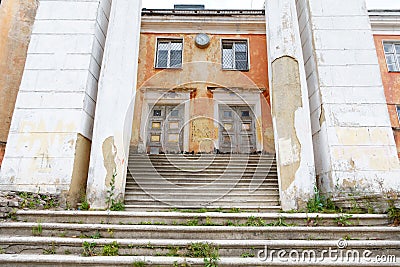 Broken stairs in an old building Stock Photo