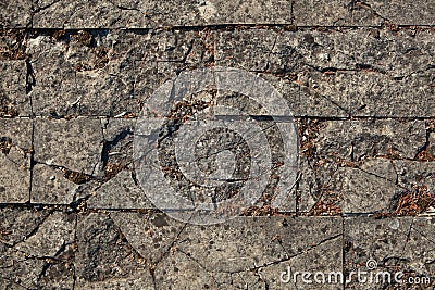 Broken stone pavement. Background texture Stock Photo